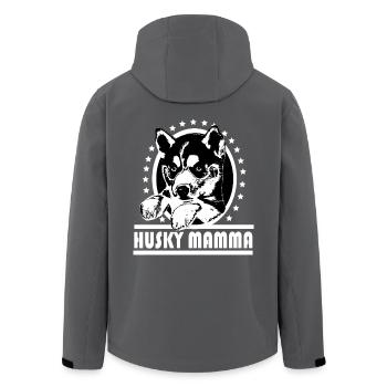 Husky Mamma - Recycelte Männer Softshell-Jacke von Stanley/Stella - Anthrazit - Hinten - AI Model Male 185 light (185cm)