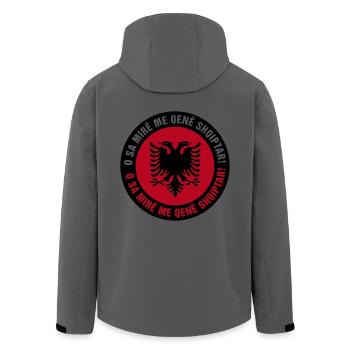 001 Albania - Recycelte Männer Softshell-Jacke von Stanley/Stella - Anthrazit - Hinten - AI Model Male 185 light (185cm)