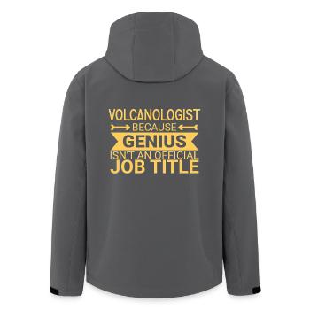 Volcanologist Genius Volcanology - Recycelte Männer Softshell-Jacke von Stanley/Stella - Anthrazit - Hinten - AI Model Male 185 light (185cm)