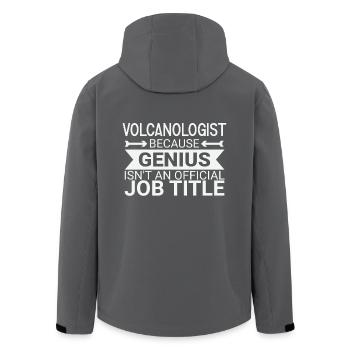 Volcanologist Genius Volcanology - Recycelte Männer Softshell-Jacke von Stanley/Stella - Anthrazit - Hinten - AI Model Male 185 light (185cm)