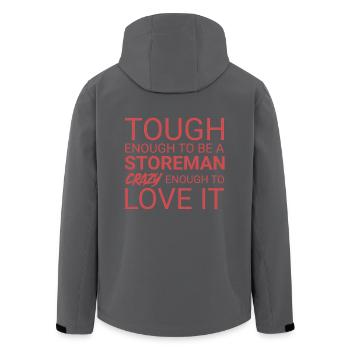 Storeman Crazy - Recycelte Männer Softshell-Jacke von Stanley/Stella - Anthrazit - Hinten - AI Model Male 185 light (185cm)