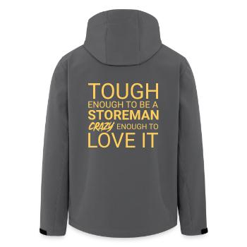 Storeman Crazy - Recycelte Männer Softshell-Jacke von Stanley/Stella - Anthrazit - Hinten - AI Model Male 185 light (185cm)