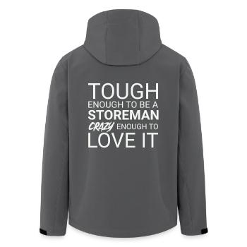 Storeman Crazy - Recycelte Männer Softshell-Jacke von Stanley/Stella - Anthrazit - Hinten - AI Model Male 185 light (185cm)