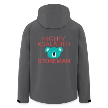Storeman Koalafied - Recycelte Männer Softshell-Jacke von Stanley/Stella - Anthrazit - Hinten - AI Model Male 185 light (185cm)