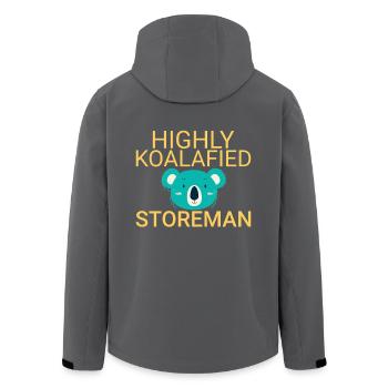 Storeman Koalafied - Recycelte Männer Softshell-Jacke von Stanley/Stella - Anthrazit - Hinten - AI Model Male 185 light (185cm)