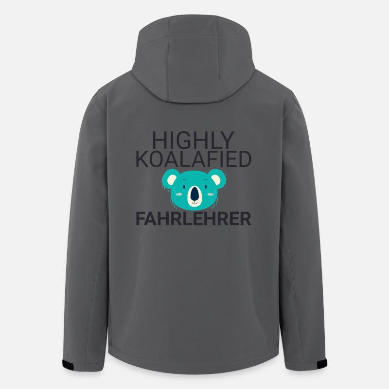 Fahrlehrer Koalafied Fahrschule - Recycelte Männer Softshell-Jacke von Stanley/Stella - Anthrazit