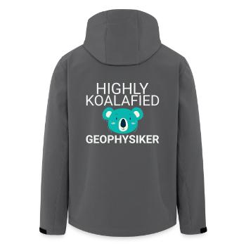 Geophysiker Koalafied Geophysik - Recycelte Männer Softshell-Jacke von Stanley/Stella - Anthrazit - Hinten - AI Model Male 185 light (185cm)