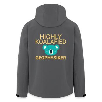 Geophysiker Koalafied Geophysik - Recycelte Männer Softshell-Jacke von Stanley/Stella - Anthrazit - Hinten - AI Model Male 185 light (185cm)