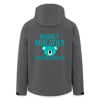 Lagerverwalter Koalafied - Recycelte Männer Softshell-Jacke von Stanley/Stella - Anthrazit - Hinten - AI Model Male 185 light (185cm)