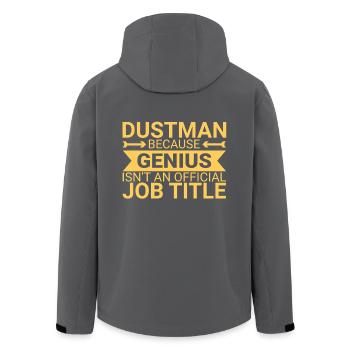 Dustman Genius - Recycelte Männer Softshell-Jacke von Stanley/Stella - Anthrazit - Hinten - AI Model Male 185 light (185cm)