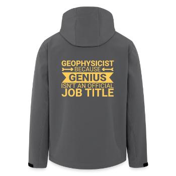 Geophysicist Genius Geophysics - Recycelte Männer Softshell-Jacke von Stanley/Stella - Anthrazit - Hinten - AI Model Male 185 light (185cm)