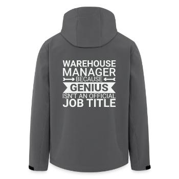 Warehouse Manager Genius - Recycelte Männer Softshell-Jacke von Stanley/Stella - Anthrazit - Hinten - AI Model Male 185 light (185cm)
