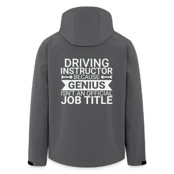 Driving Instructor Genius Drive Tutor - Recycelte Männer Softshell-Jacke von Stanley/Stella - Anthrazit - Hinten - AI Model Male 185 light (185cm)