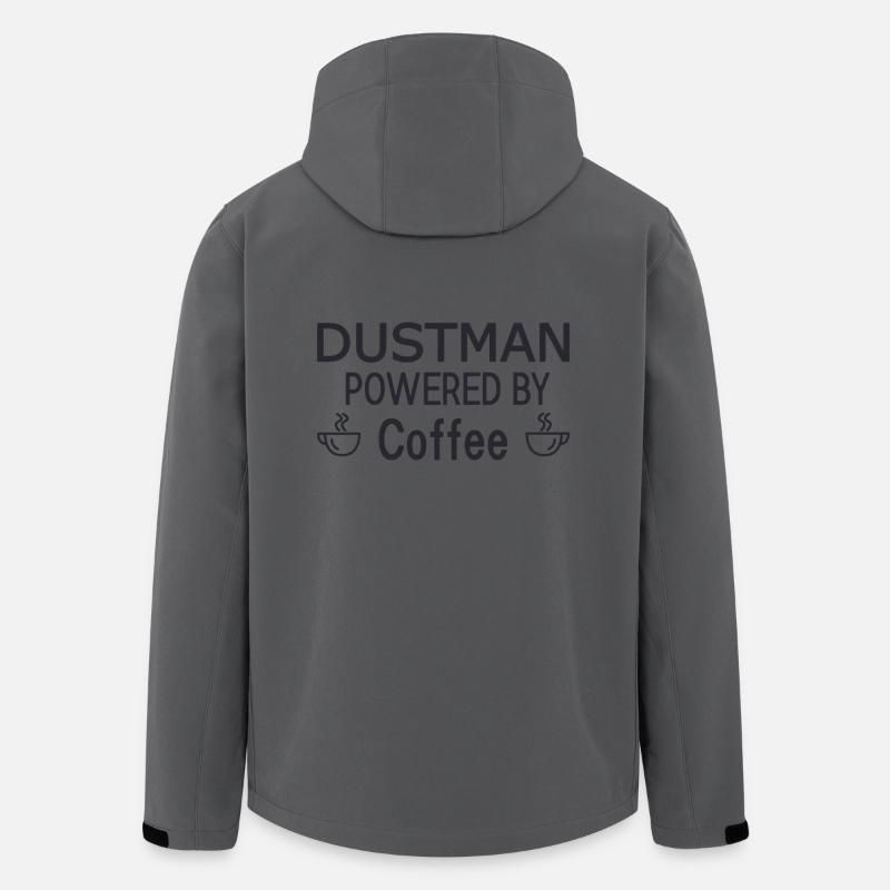 Dustman propulsé par le café - Veste softshell homme en polyester recyclé Stanley/Stella - charbon