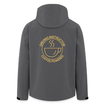Driving Instructor Coffee Powered Drive Tutor - Recycelte Männer Softshell-Jacke von Stanley/Stella - Anthrazit - Hinten - AI Model Male 185 light (185cm)
