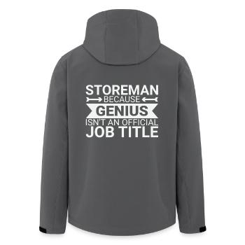 Storeman Genius - Recycelte Männer Softshell-Jacke von Stanley/Stella - Anthrazit - Hinten - AI Model Male 185 light (185cm)
