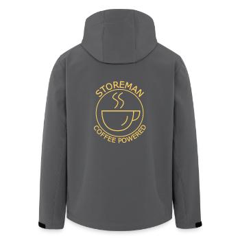 Storeman Coffee Powered - Recycelte Männer Softshell-Jacke von Stanley/Stella - Anthrazit - Hinten - AI Model Male 185 light (185cm)