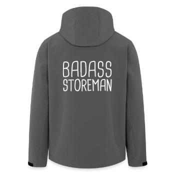 Storeman Badass - Recycelte Männer Softshell-Jacke von Stanley/Stella - Anthrazit - Hinten - AI Model Male 185 light (185cm)