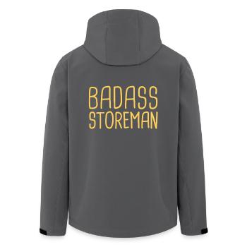 Storeman Badass - Recycelte Männer Softshell-Jacke von Stanley/Stella - Anthrazit - Hinten - AI Model Male 185 light (185cm)