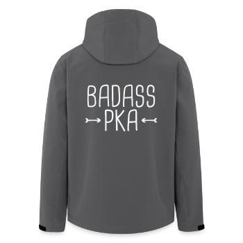 PKA Badass Apotheke - Recycelte Männer Softshell-Jacke von Stanley/Stella - Anthrazit - Hinten - AI Model Male 185 light (185cm)