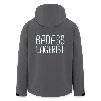 Lagerist Badass - Recycelte Männer Softshell-Jacke von Stanley/Stella - Anthrazit - Hinten - AI Model Male 185 light (185cm)