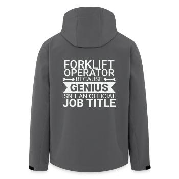Forklift Operator Genius Forklift Driver - Recycelte Männer Softshell-Jacke von Stanley/Stella - Anthrazit - Hinten - AI Model Male 185 light (185cm)
