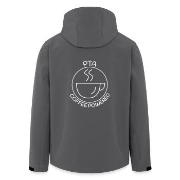 PTA Coffee Powered Apotheke - Recycelte Männer Softshell-Jacke von Stanley/Stella - Anthrazit - Hinten - AI Model Male 185 light (185cm)