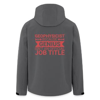 Geophysicist Genius Geophysics - Recycelte Männer Softshell-Jacke von Stanley/Stella - Anthrazit - Hinten - AI Model Male 185 light (185cm)