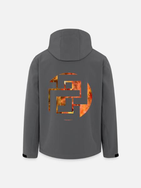 Serie Kreis der Geometrie - Recycelte Männer Softshell-Jacke von Stanley/Stella - Anthrazit