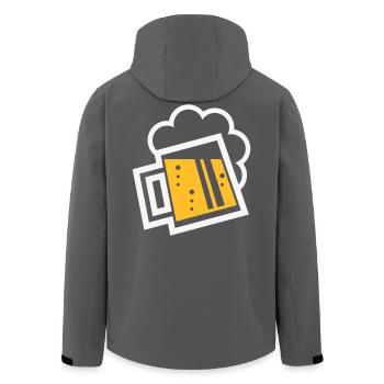 XBayrischer Bierkrug (Bier / Maßkrug) - Recycelte Männer Softshell-Jacke von Stanley/Stella - Anthrazit - Hinten - AI Model Male 185 light (185cm)