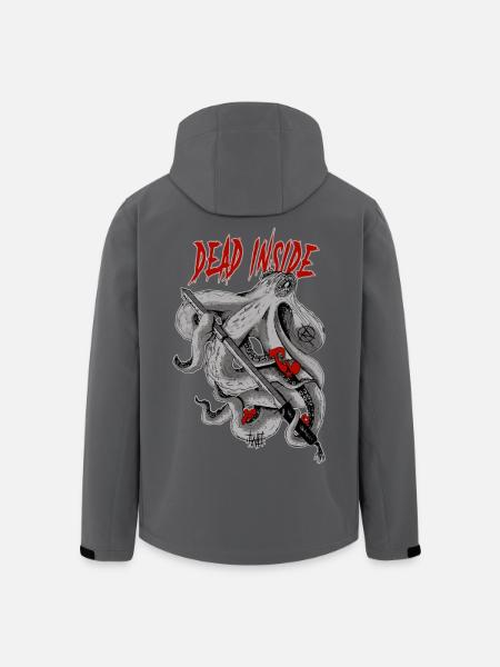 Horror-Tentakel mit Herz und dämonischer Schrift - Recycelte Männer Softshell-Jacke von Stanley/Stella - Anthrazit
