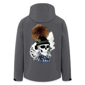 Bayern-skull - Recycelte Männer Softshell-Jacke von Stanley/Stella - Anthrazit - Hinten - AI Model Male 185 light (185cm)