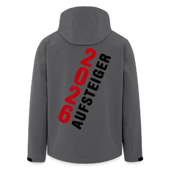 Aufsteiger 2026 Aufstieg - Recycelte Männer Softshell-Jacke von Stanley/Stella - Anthrazit - Hinten - AI Model Male 185 light (185cm)