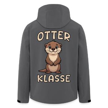 Otter Klasse süßes Otter Einschulung Schüler Tier - Recycelte Männer Softshell-Jacke von Stanley/Stella - Anthrazit - Hinten - AI Model Male 185 light (185cm)