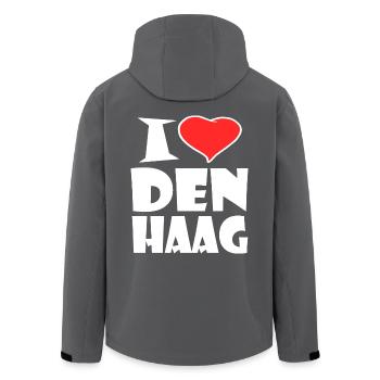 I Love La Haye - Veste softshell homme en polyester recyclé Stanley/Stella - charbon - Dos - AI Model Male 185 light (185cm)