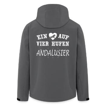 Andalusier - Recycelte Männer Softshell-Jacke von Stanley/Stella - Anthrazit - Hinten - AI Model Male 185 light (185cm)