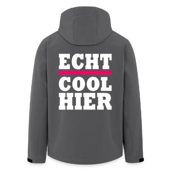 Echt cool hier - Recycelte Männer Softshell-Jacke von Stanley/Stella - Anthrazit - Hinten - AI Model Male 185 light (185cm)