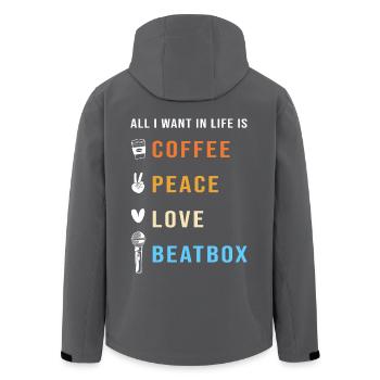 Beatbox - Recycelte Männer Softshell-Jacke von Stanley/Stella - Anthrazit - Hinten - AI Model Male 185 light (185cm)