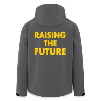Raising the future - Recycelte Männer Softshell-Jacke von Stanley/Stella - Anthrazit - Hinten - AI Model Male 185 light (185cm)