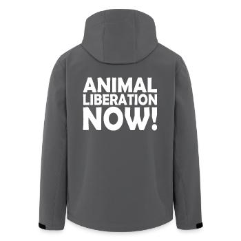 Animal liberation - Recycelte Männer Softshell-Jacke von Stanley/Stella - Anthrazit - Hinten - AI Model Male 185 light (185cm)
