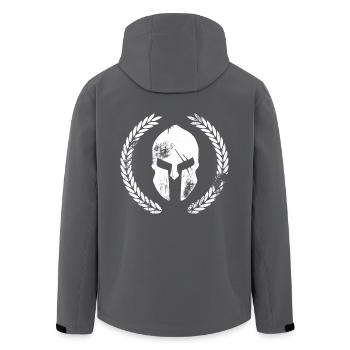 Sparta mit lorbeerkranz - Recycelte Männer Softshell-Jacke von Stanley/Stella - Anthrazit - Hinten - AI Model Male 185 light (185cm)