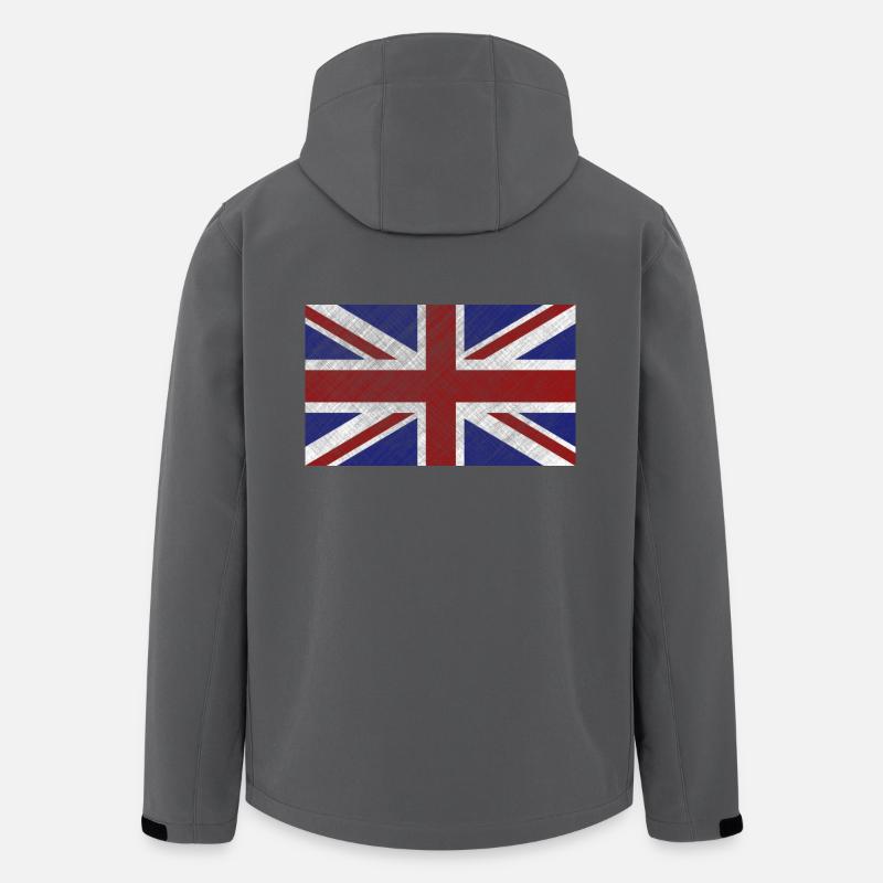 Union Jack grunge Drapeau - Veste softshell homme en polyester recyclé Stanley/Stella - charbon