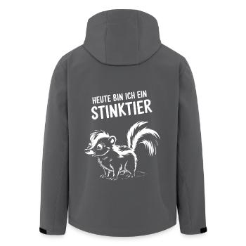Stinktier Kostüm Tier lustig Karneval Fasching - Recycelte Männer Softshell-Jacke von Stanley/Stella - Anthrazit - Hinten - AI Model Male 185 light (185cm)