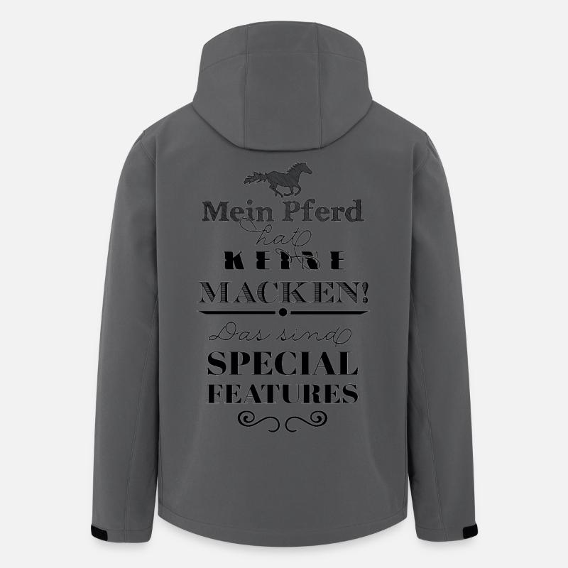 Mein Pferd hat Special Features - schwarz - Recycelte Männer Softshell-Jacke von Stanley/Stella - Anthrazit