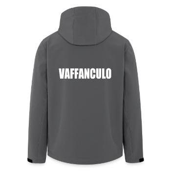 vaffanculo - Men’s Recycled Softshell Jacket by Stanley/Stella - anthracite - Back - AI Model Male 185 light (185cm)