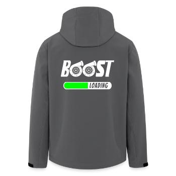 Boost Loading - Turbolader - Turbo T-Shirt! - Recycelte Männer Softshell-Jacke von Stanley/Stella - Anthrazit - Hinten - AI Model Male 185 light (185cm)