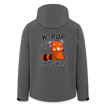 K Pop and chill - K-Pop Fan Design - Recycelte Männer Softshell-Jacke von Stanley/Stella - Anthrazit - Hinten - AI Model Male 185 light (185cm)