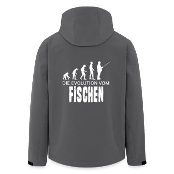 Angeln Fischen Fischer Boot Hobby neu Fischerrute - Recycelte Männer Softshell-Jacke von Stanley/Stella - Anthrazit - Hinten - AI Model Male 185 light (185cm)