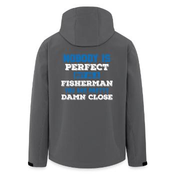 Fischer Angler Fischen Angeln Fisch Geschenkidee - Recycelte Männer Softshell-Jacke von Stanley/Stella - Anthrazit - Hinten - AI Model Male 185 light (185cm)
