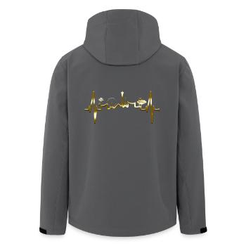 Las Vegas Herzschlag Skyline Gold Nevada USA Poker - Recycelte Männer Softshell-Jacke von Stanley/Stella - Anthrazit - Hinten - AI Model Male 185 light (185cm)